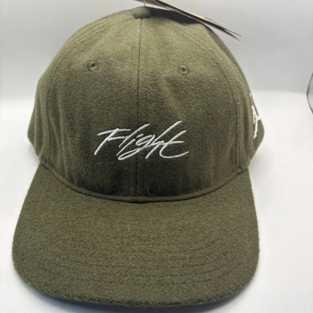 Jordan Flight Adult Unisex Olive Green Wool Blend LXL Baseball Cap New With Tags